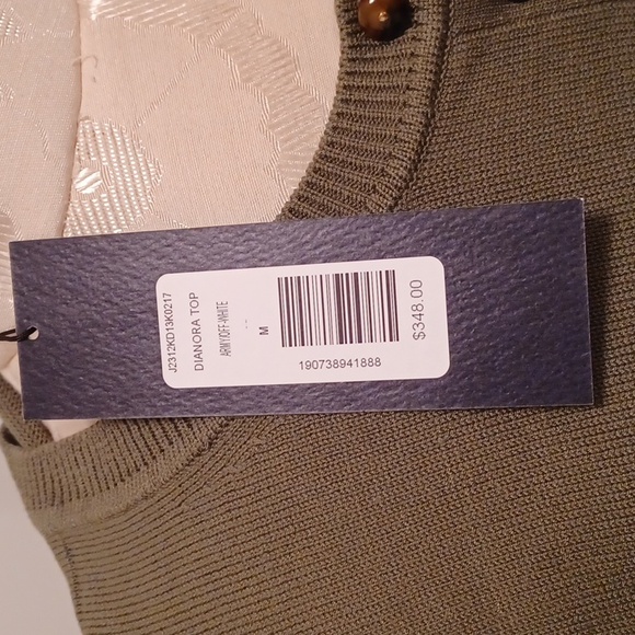 Veronica Beard  Dianora Army Green Sweater M NWT - Picture 6 of 8